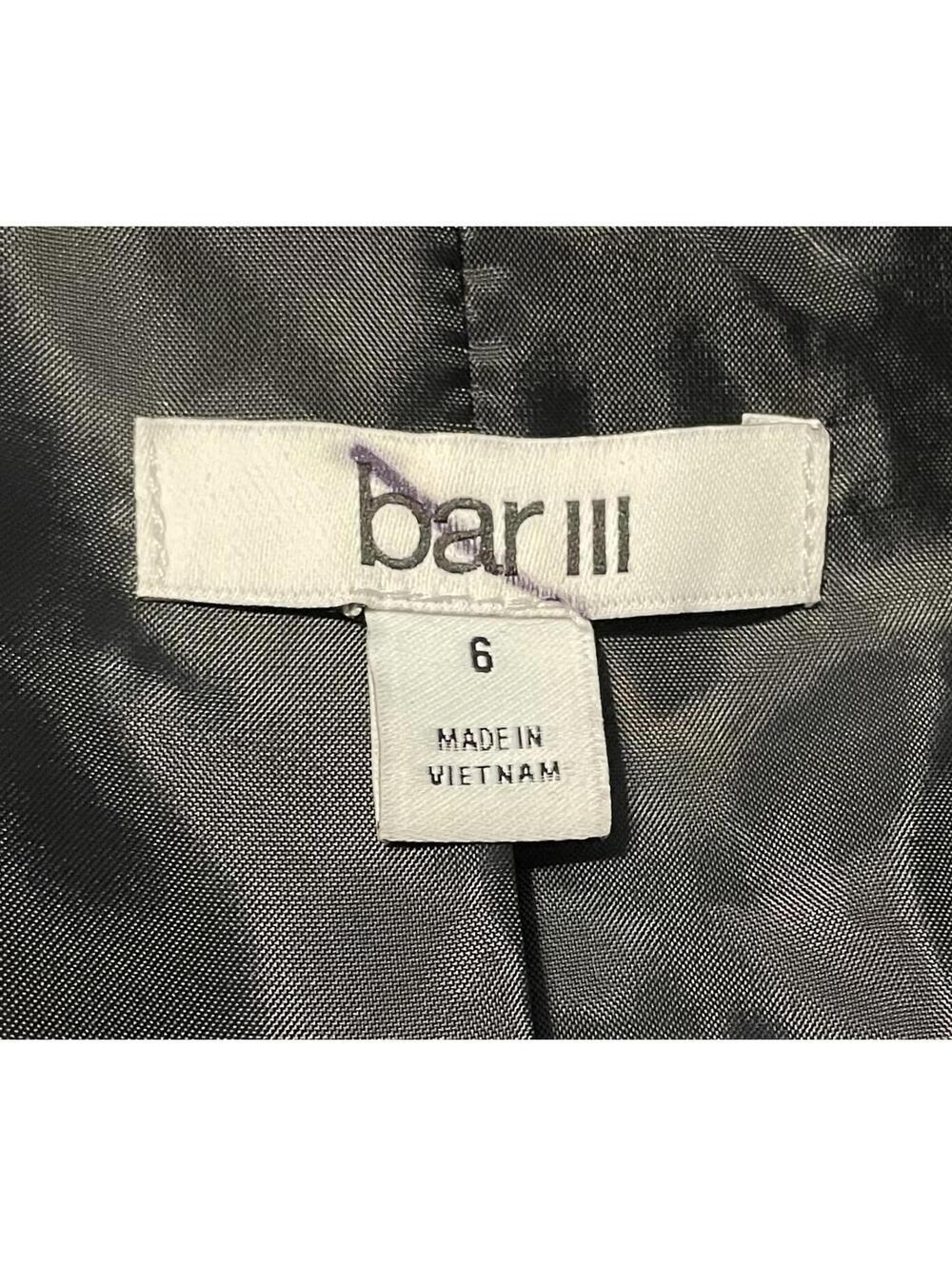 Bar III Red and Black Houndstooth Collarless Double-Breasted Blazer, Size 6 - Picture 4 of 5